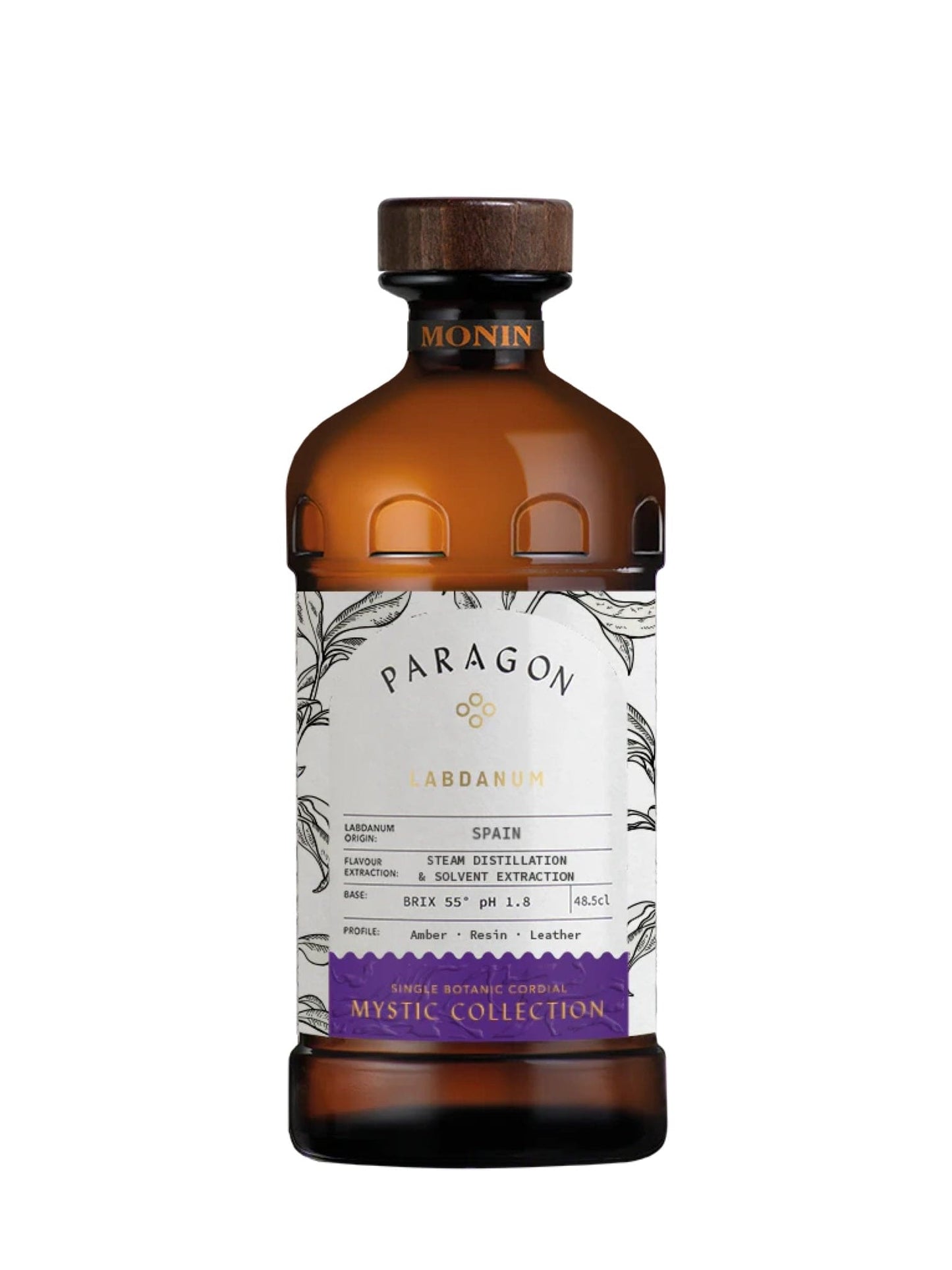 Monin Paragon Labdanum Cordial – kompleks og aromatisk cordial med smag af labdanum, perfekt til at tilføje dybde og karakter til dine cocktails