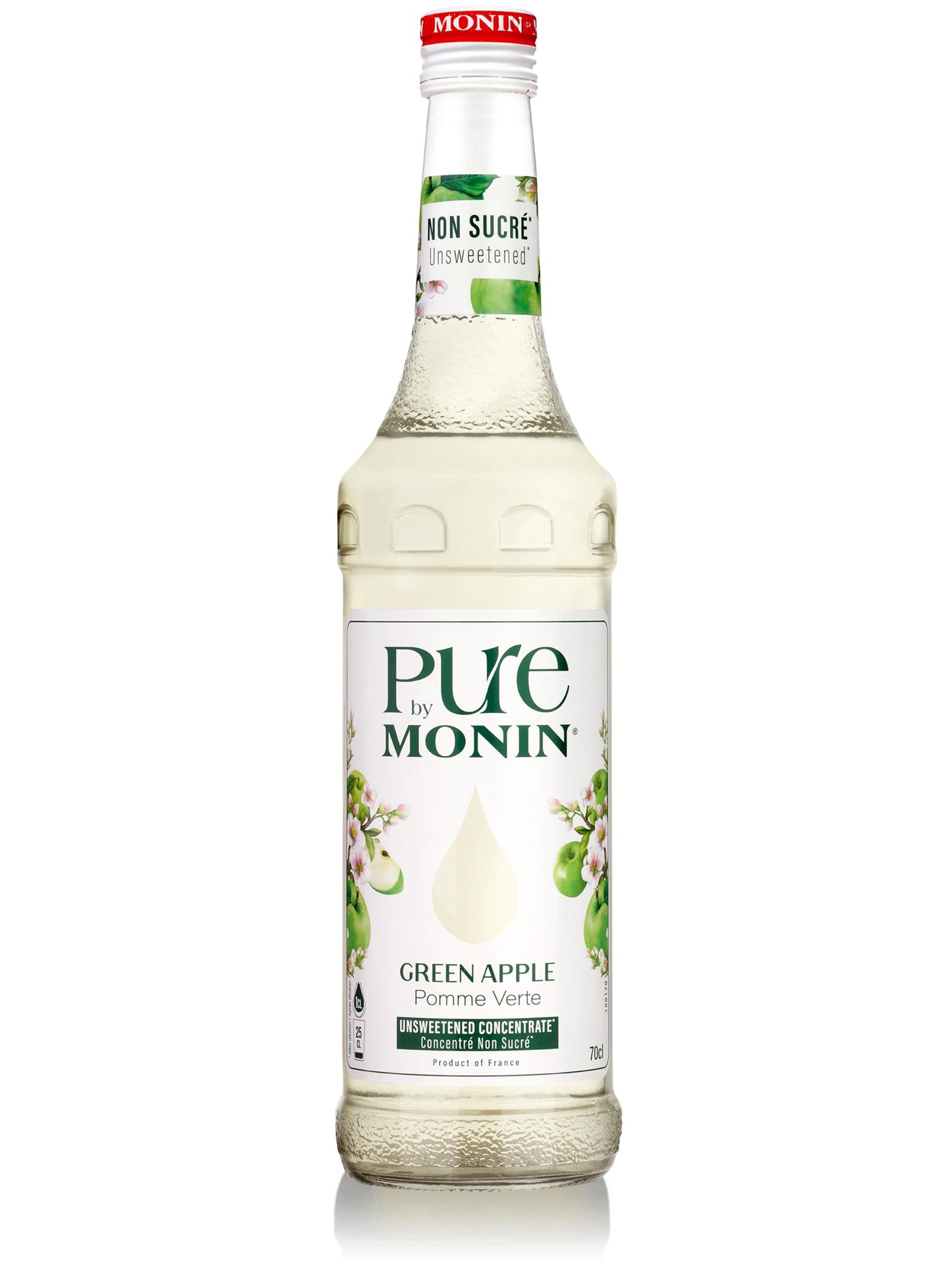 Monin Puré Grøn Æble, perfekt til at tilføje en frisk æblesmag til cocktails og desserter.