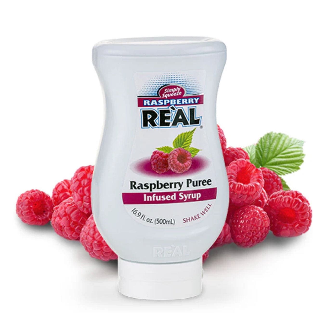 Real Hindbærsirup – en sød og frisk sirup med smag af hindbær, ideel til at tilføje en frugtig og syrlig note til cocktails og drikkevarer