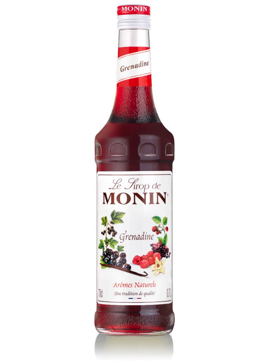 Monin Grenadine Sirup som del af Monins brede sortiment til drinks og café