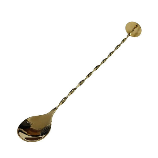 Barske i kobber med integreret muddler – elegant og funktionelt bartilbehør.
