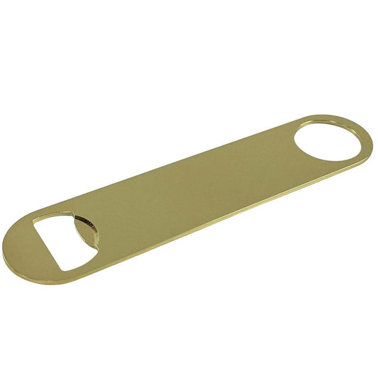 Kobberfarvet barblade / speed opener – professionel oplukker til bartendere.
