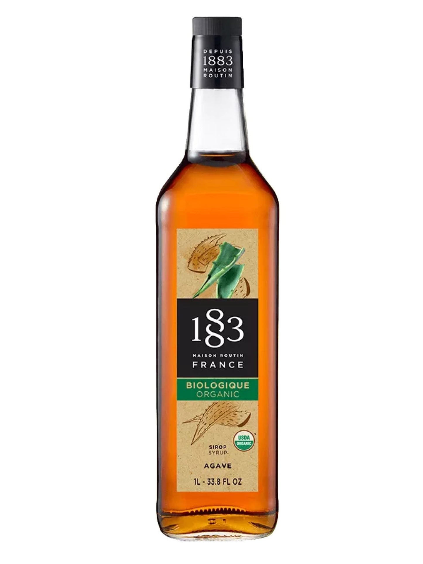 1883 agave økologisk sirup i en flaske, perfekt til at tilføje en naturlig sødme til dine drikke