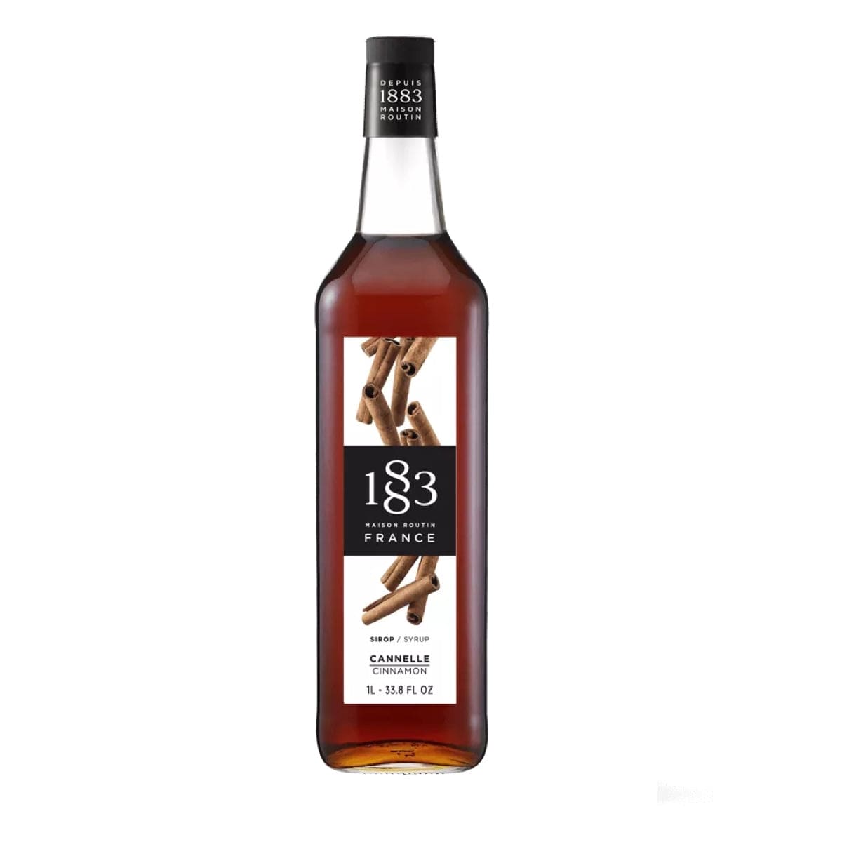 1883 Kanel Sirup – varm, krydret smag af ægte kanel, perfekt til kaffe, desserter og vinterlige drinks.