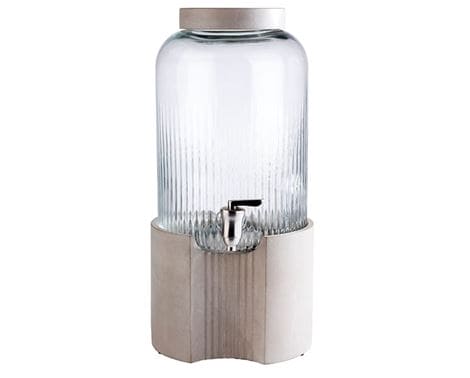 Elegant Dispenser Element med riflet glasbeholder.