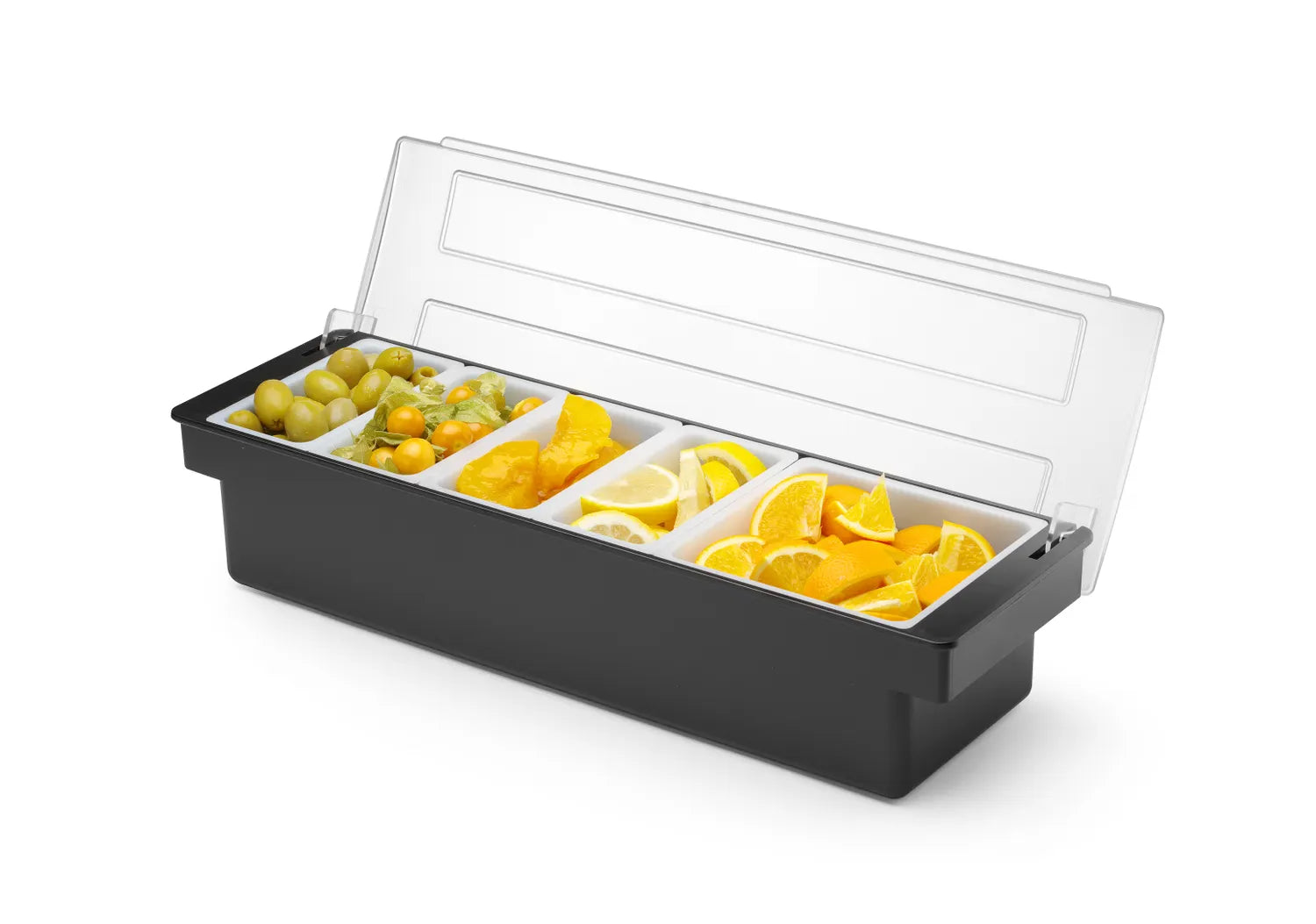 Frugtdispenser med 5 rum