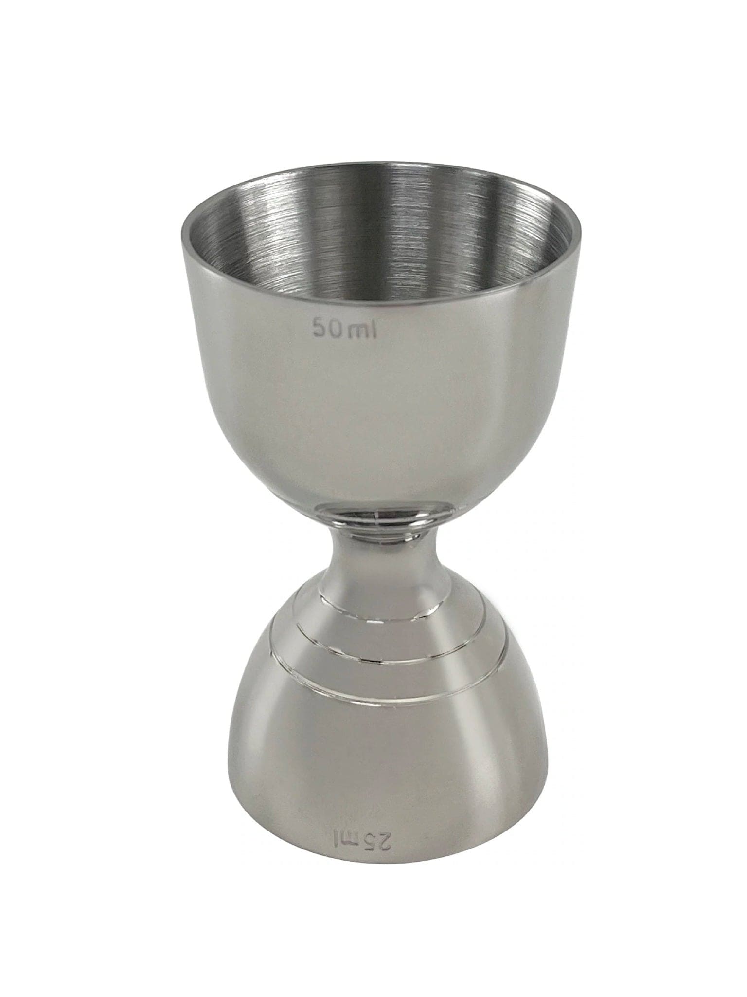 Bell jigger i rustfrit stål – præcist måleredskab til cocktails med et elegant og holdbart design.
