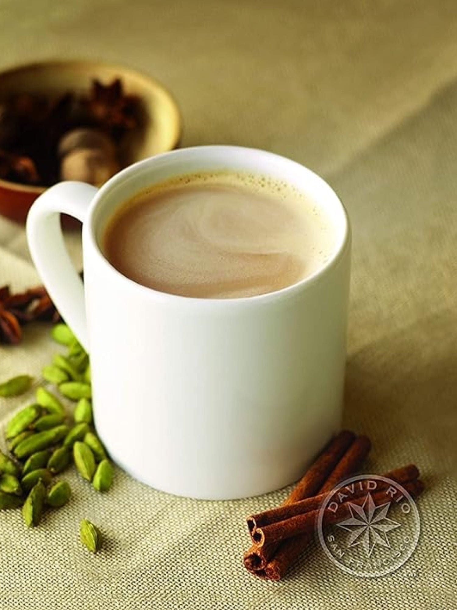 David Rio Tiger Spice Chai – cremet og krydret chai latte pulver med en perfekt balance af sødme og varme krydderier.