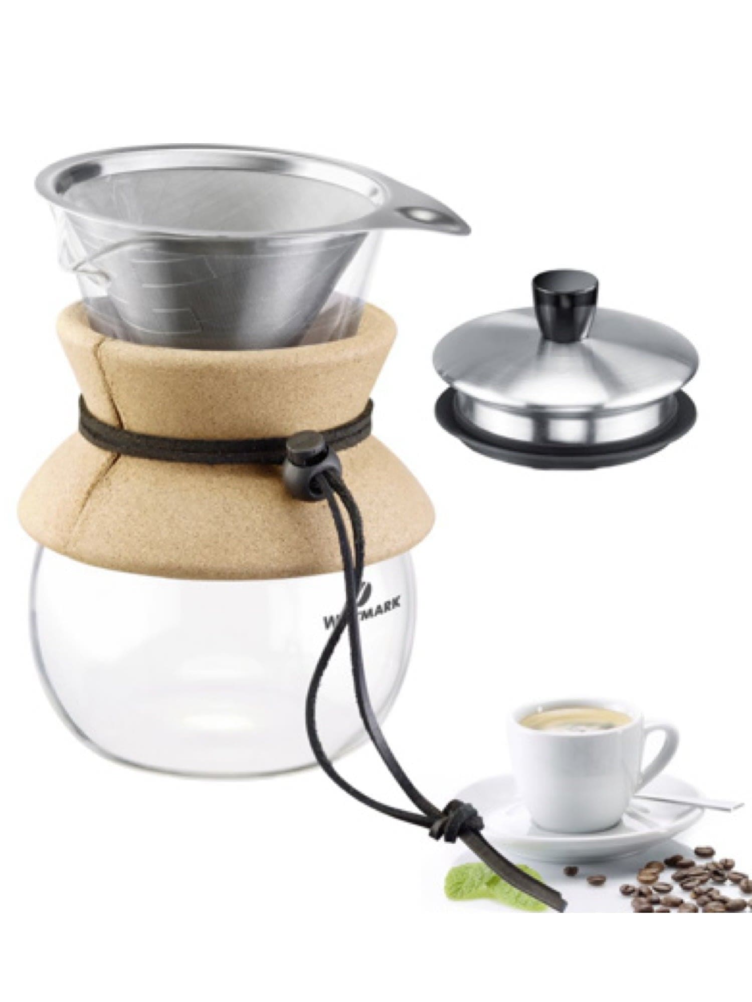 500 ml kaffebrygger med filter og låg, ideel til en hurtig og nem kop kaffe