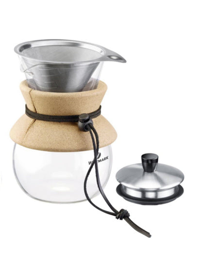 Kaffebrygger med filter og låg, 500 ml, perfekt til friskbrygget kaffe derhjemme