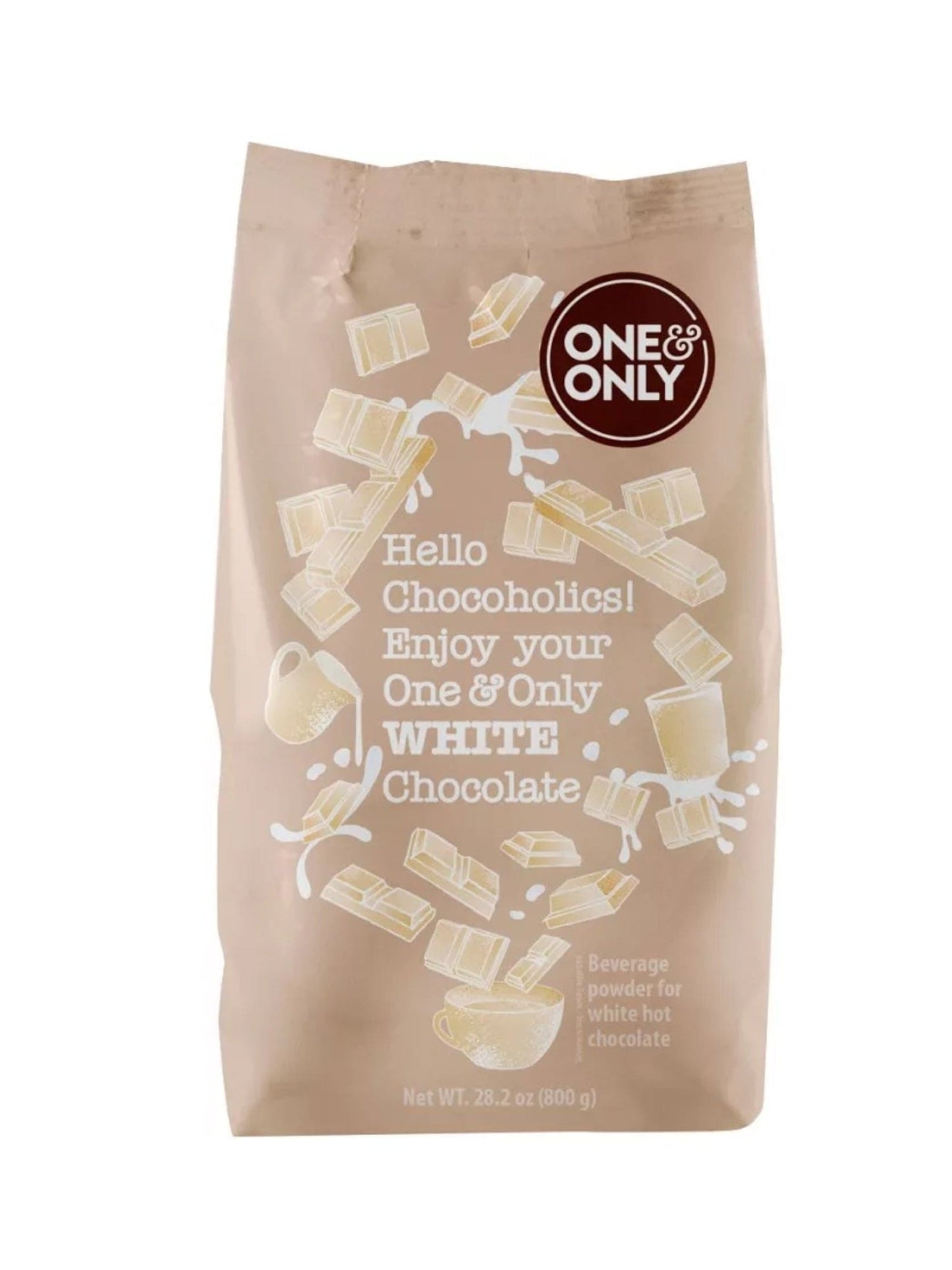 One & Only White Chocolate – cremet og lækker hvid chokoladeblanding, perfekt til varme drikke og dessertlækkerier