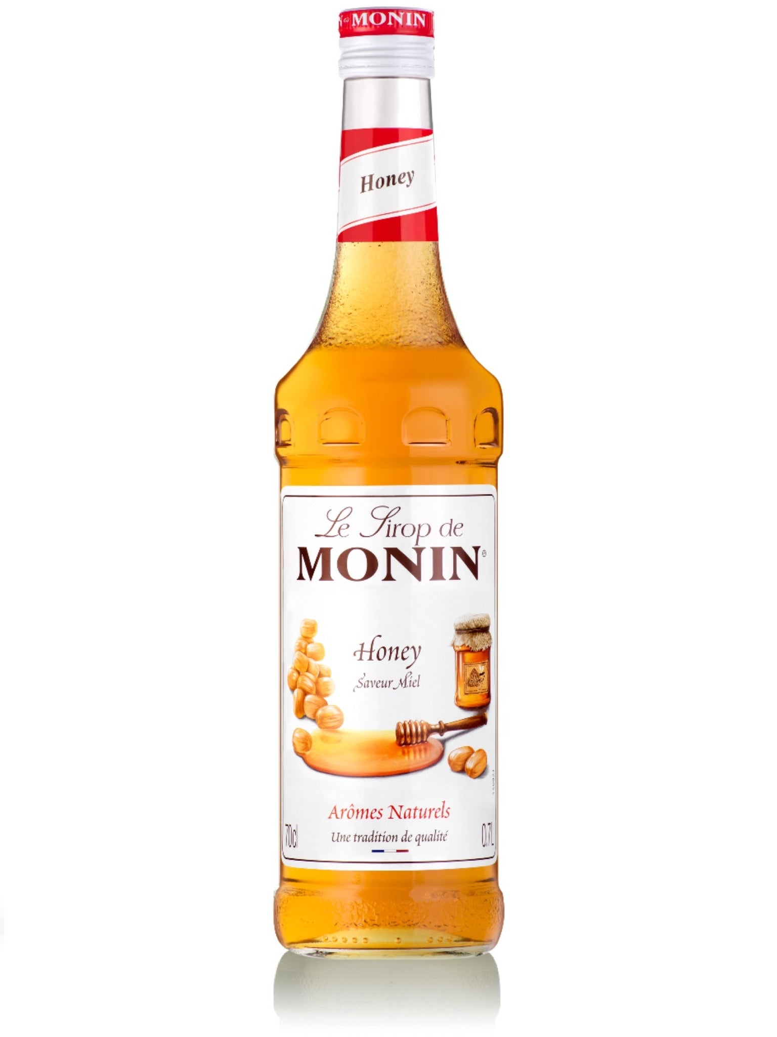 Tilføj sødme til dine drinks med Monin Honning Sirup.