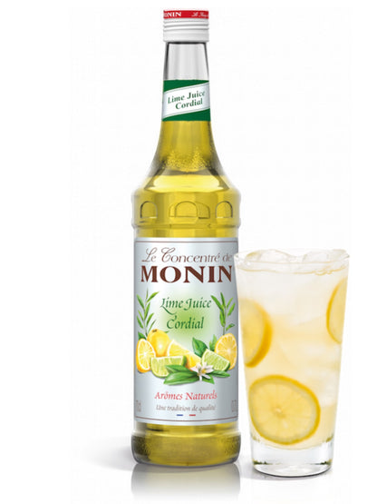 Nyd den friske og syrlige smag af ægte lime i hver slurk af Monin Lime Juice Cordial