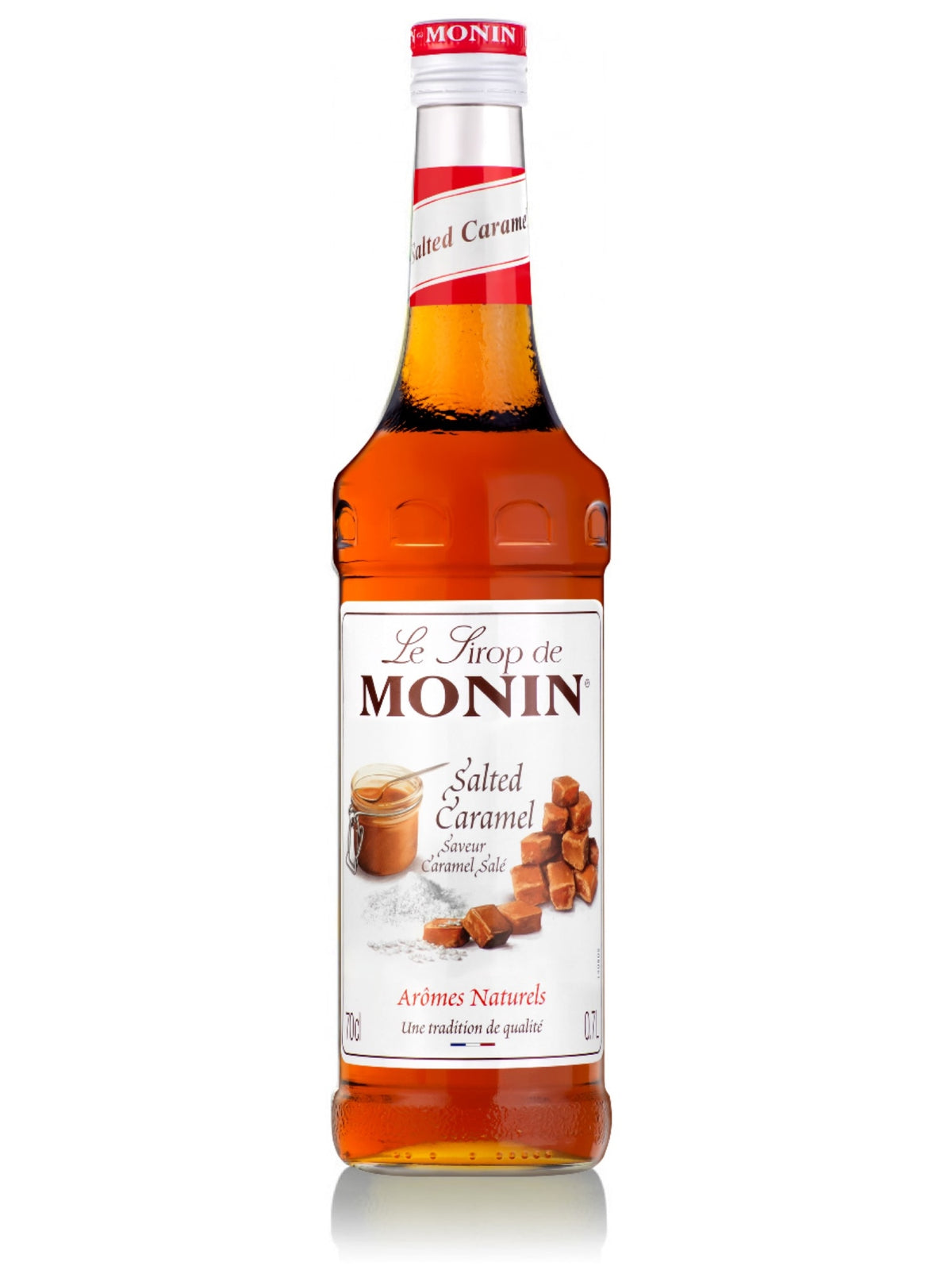 Monin Saltkaramel Sirup - tilføj en lækker sødme og en snert af salt til dine drinks med denne uimodståelige saltkaramel sirup fra Monin