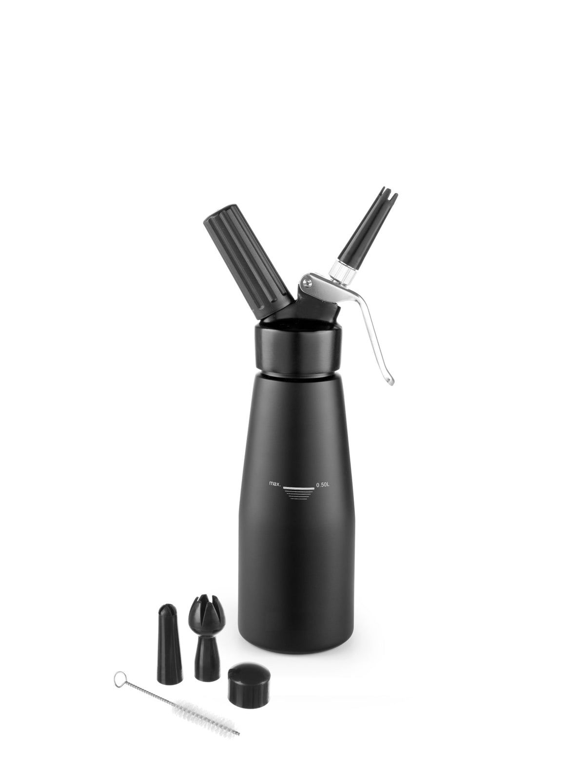 Gør dine desserter endnu mere indbydende med denne Cream Whipper Kitchen Line Black